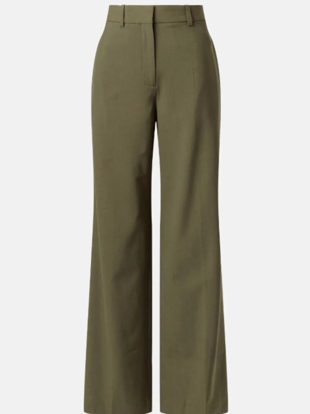 Maje  Straight Leg Suit Trouser Olive Green